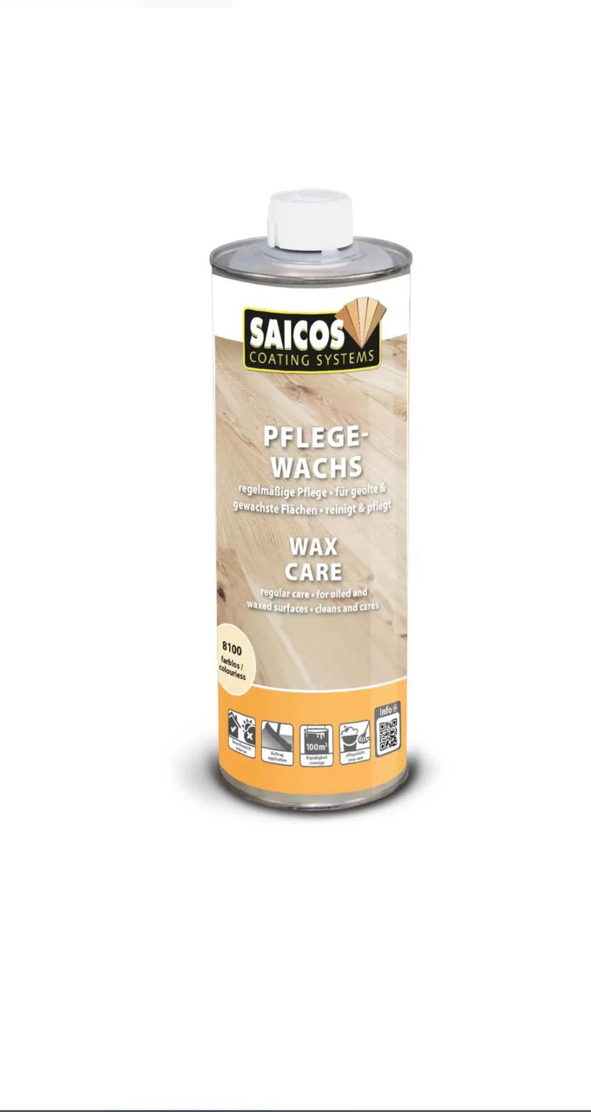 SAICOS Wax Care 8100 – Cura e Manutenzione per Superfici in Legno e Sughero (100 m²)